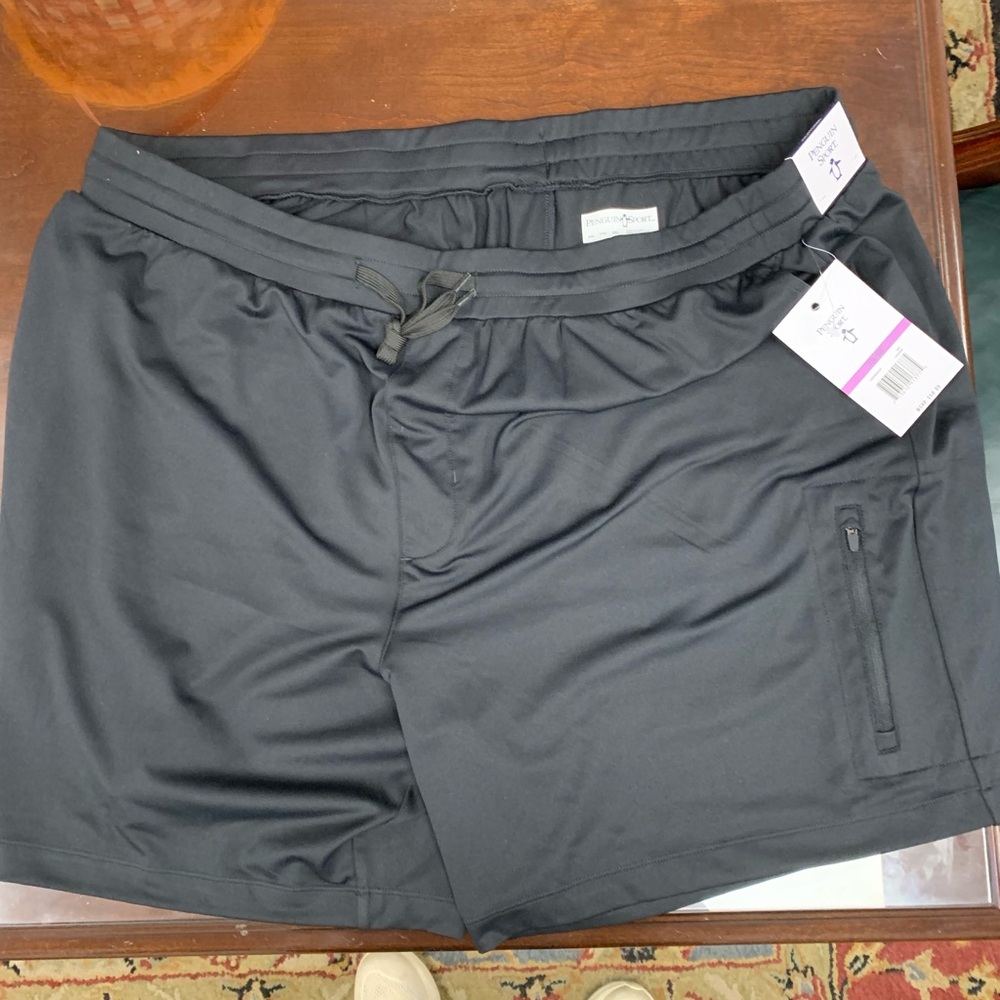 Original Penguin Black Athletic Shorts